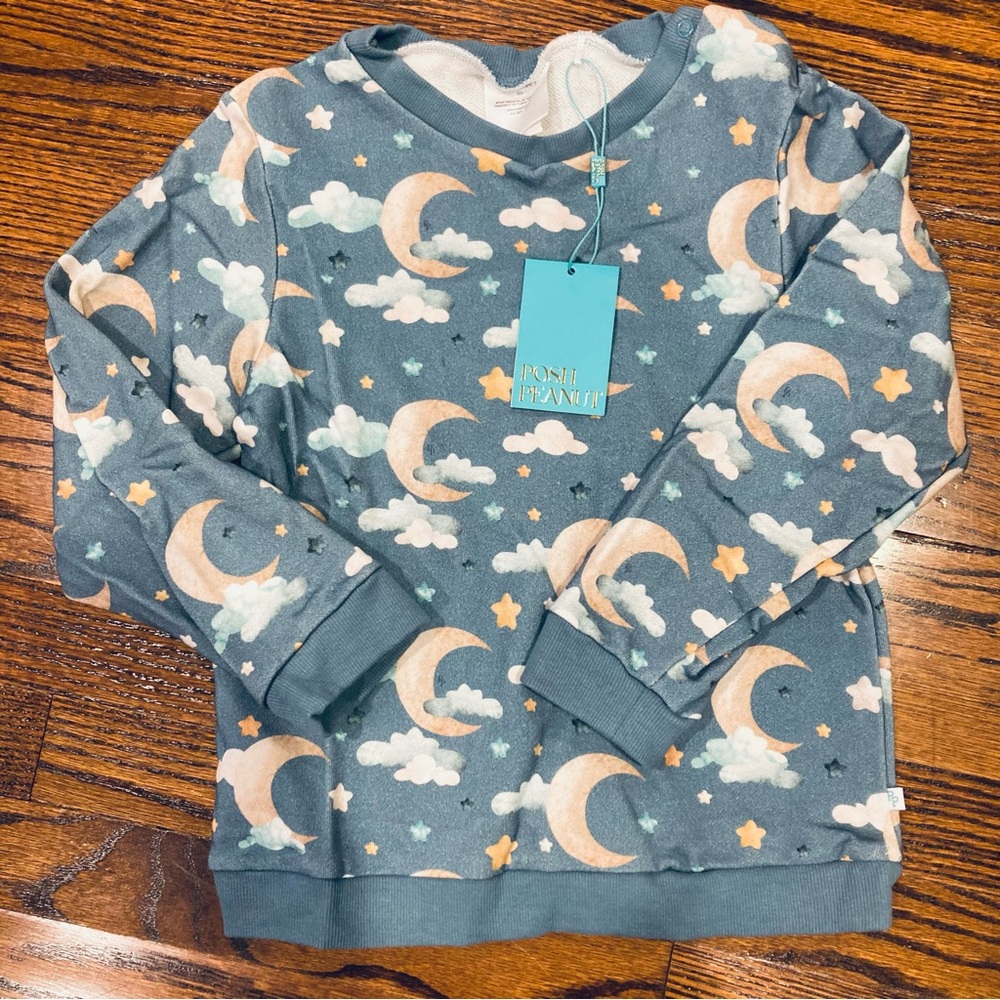 Posh Peanut Sweatshirt Moon and Stars
